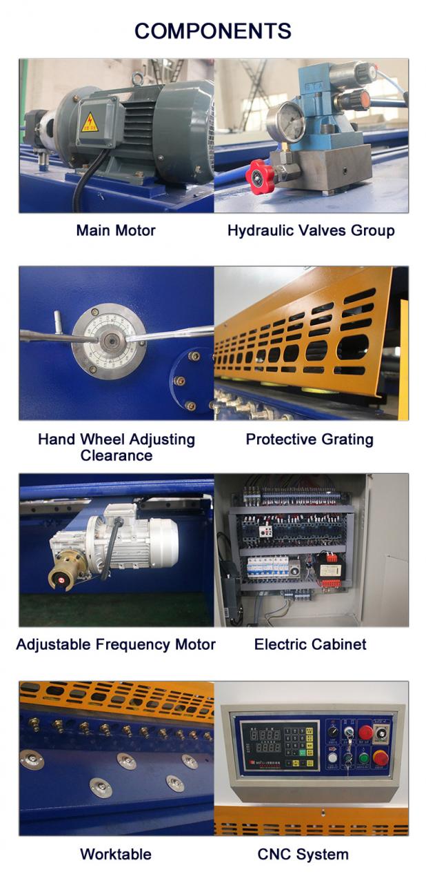 Cnc Nc hidraulikus prés fém guillotine nyírógép szén-rozsdamentes acéllemezhez