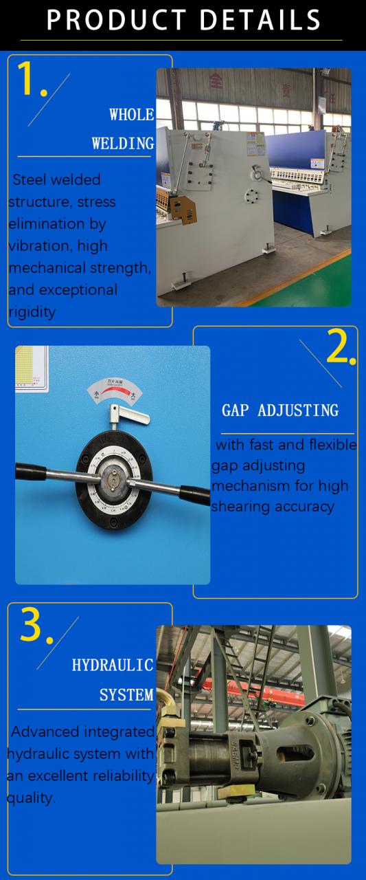 Hidraulikus guillotine nyírógép Qc12y 8 * 6000 mm guillotine ipari fémlemez alumínium rozsdamentes acél vágó nyíró M