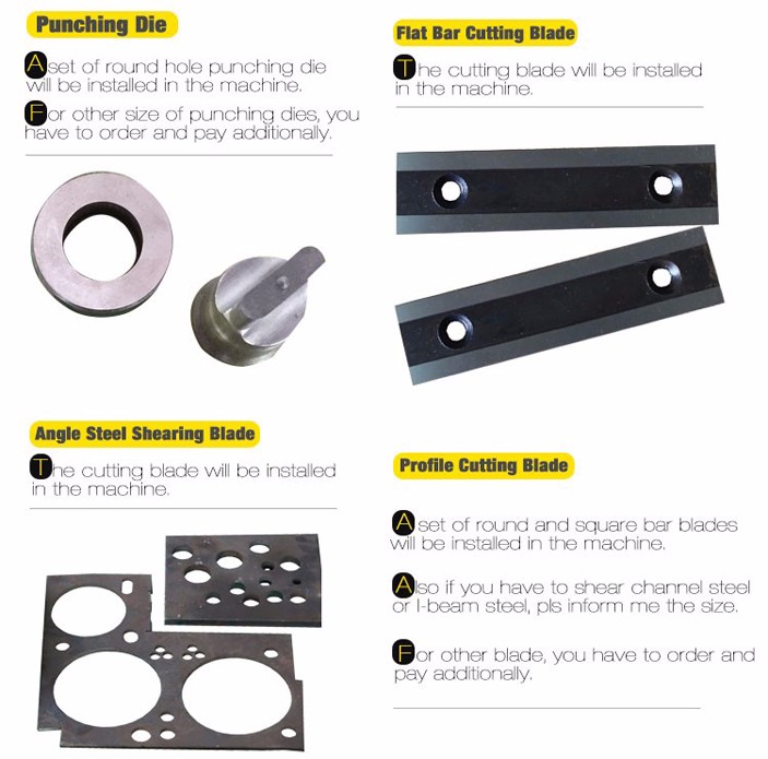 Q35y sorozatú multifunkcionális hidraulikus vasmunkás kombinált nyíró- és lyukasztógép