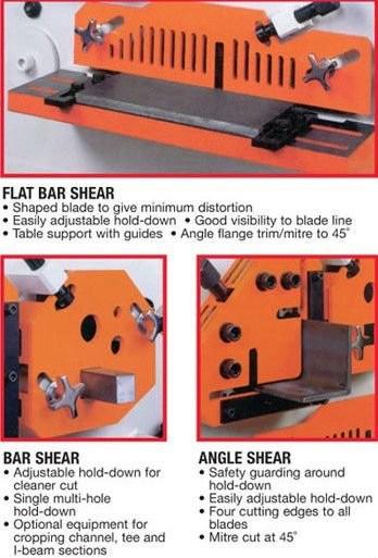Q35y Series Multifunctional Hydraulic Iron Worker Combined Shearing And Punching Machine Q35y sorozatú multifunkcionális hidraulikus vasmunkás kombinált nyíró- és lyukasztógép