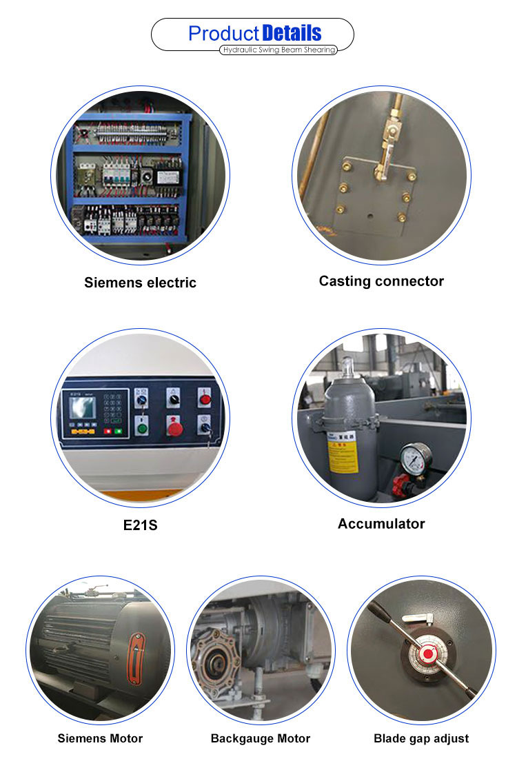 Qc12y-6x5000 Cnc Hydraulic Shearing Machine For Sheet Metal Cutting With Ce Qc12y-6x5000 Cnc hidraulikus nyírógép fémlemez vágásához Ce-vel